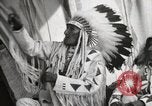 Image of Blackfoot Native American Indian Chief Mountain Chief Fort Browning Montana USA, 1930, second 22 stock footage video 65675025303