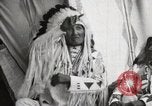 Image of Blackfoot Native American Indian Chief Mountain Chief Fort Browning Montana USA, 1930, second 23 stock footage video 65675025303
