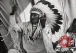 Image of Blackfoot Native American Indian Chief Mountain Chief Fort Browning Montana USA, 1930, second 24 stock footage video 65675025303