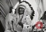 Image of Blackfoot Native American Indian Chief Mountain Chief Fort Browning Montana USA, 1930, second 25 stock footage video 65675025303