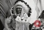 Image of Blackfoot Native American Indian Chief Mountain Chief Fort Browning Montana USA, 1930, second 26 stock footage video 65675025303