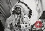 Image of Blackfoot Native American Indian Chief Mountain Chief Fort Browning Montana USA, 1930, second 27 stock footage video 65675025303