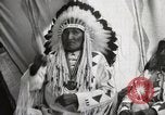 Image of Blackfoot Native American Indian Chief Mountain Chief Fort Browning Montana USA, 1930, second 28 stock footage video 65675025303