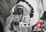 Image of Blackfoot Native American Indian Chief Mountain Chief Fort Browning Montana USA, 1930, second 29 stock footage video 65675025303