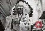 Image of Blackfoot Native American Indian Chief Mountain Chief Fort Browning Montana USA, 1930, second 30 stock footage video 65675025303