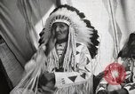 Image of Blackfoot Native American Indian Chief Mountain Chief Fort Browning Montana USA, 1930, second 31 stock footage video 65675025303