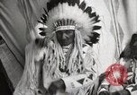 Image of Blackfoot Native American Indian Chief Mountain Chief Fort Browning Montana USA, 1930, second 32 stock footage video 65675025303