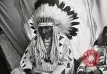 Image of Blackfoot Native American Indian Chief Mountain Chief Fort Browning Montana USA, 1930, second 33 stock footage video 65675025303