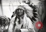 Image of Arapahoe Native American Indian Chief Tom White Horse Fort Browning Montana USA, 1930, second 7 stock footage video 65675025305