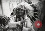 Image of Arapahoe Native American Indian Chief Tom White Horse Fort Browning Montana USA, 1930, second 11 stock footage video 65675025305