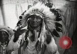 Image of Arapahoe Native American Indian Chief Tom White Horse Fort Browning Montana USA, 1930, second 14 stock footage video 65675025305
