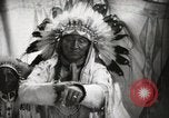 Image of Arapahoe Native American Indian Chief Tom White Horse Fort Browning Montana USA, 1930, second 18 stock footage video 65675025305