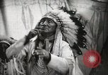 Image of Arapahoe Native American Indian Chief Tom White Horse Fort Browning Montana USA, 1930, second 19 stock footage video 65675025305