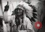 Image of Arapahoe Native American Indian Chief Tom White Horse Fort Browning Montana USA, 1930, second 20 stock footage video 65675025305