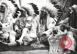 Image of Piegan Native American Indian Mountain Chief narrates a story Fort Browning Montana USA, 1930, second 22 stock footage video 65675025310