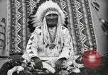 Image of Piegan Native American Indian Mountain Chief narrates a story Fort Browning Montana USA, 1930, second 39 stock footage video 65675025310