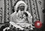 Image of Piegan Native American Indian Mountain Chief narrates a story Fort Browning Montana USA, 1930, second 41 stock footage video 65675025310