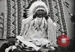 Image of Piegan Native American Indian Mountain Chief narrates a story Fort Browning Montana USA, 1930, second 44 stock footage video 65675025310