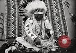 Image of Piegan Native American Indian Mountain Chief narrates a story Fort Browning Montana USA, 1930, second 45 stock footage video 65675025310