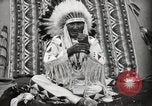 Image of Piegan Native American Indian Mountain Chief narrates a story Fort Browning Montana USA, 1930, second 46 stock footage video 65675025310