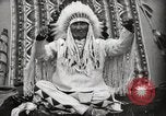 Image of Piegan Native American Indian Mountain Chief narrates a story Fort Browning Montana USA, 1930, second 48 stock footage video 65675025310