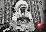 Image of Piegan Native American Indian Mountain Chief narrates a story Fort Browning Montana USA, 1930, second 52 stock footage video 65675025310