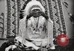 Image of Piegan Native American Indian Mountain Chief narrates a story Fort Browning Montana USA, 1930, second 53 stock footage video 65675025310