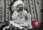 Image of Piegan Native American Indian Mountain Chief narrates a story Fort Browning Montana USA, 1930, second 60 stock footage video 65675025310