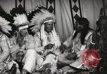 Image of Native American Indian Tribal Council members tell jokes Fort Browning Montana USA, 1930, second 23 stock footage video 65675025317