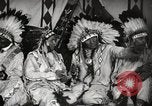 Image of Native American Indian Tribal Council members tell jokes Fort Browning Montana USA, 1930, second 31 stock footage video 65675025317
