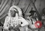Image of Native American Indian Tribal Council members tell jokes Fort Browning Montana USA, 1930, second 50 stock footage video 65675025317
