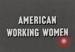 Image of Working American Women in the 1950s New York United States USA, 1950, second 19 stock footage video 65675025319