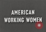 Image of Working American Women in the 1950s New York United States USA, 1950, second 20 stock footage video 65675025319