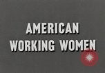 Image of Working American Women in the 1950s New York United States USA, 1950, second 22 stock footage video 65675025319
