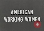Image of Working American Women in the 1950s New York United States USA, 1950, second 23 stock footage video 65675025319