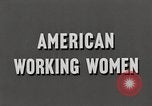 Image of Working American Women in the 1950s New York United States USA, 1950, second 24 stock footage video 65675025319