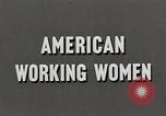 Image of Working American Women in the 1950s New York United States USA, 1950, second 26 stock footage video 65675025319
