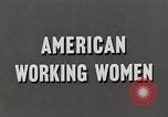 Image of Working American Women in the 1950s New York United States USA, 1950, second 27 stock footage video 65675025319