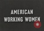 Image of Working American Women in the 1950s New York United States USA, 1950, second 28 stock footage video 65675025319