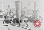 Image of New York Harbor and Brooklyn Bridge seen from steamship New York City USA, 1917, second 6 stock footage video 65675025400