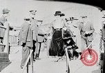 Image of New York Harbor and Brooklyn Bridge seen from steamship New York City USA, 1917, second 10 stock footage video 65675025400