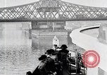 Image of New York Harbor and Brooklyn Bridge seen from steamship New York City USA, 1917, second 43 stock footage video 65675025400