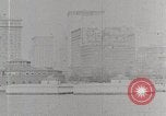 Image of New York Harbor and Brooklyn Bridge seen from steamship New York City USA, 1917, second 53 stock footage video 65675025400