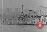 Image of New York Harbor and Brooklyn Bridge seen from steamship New York City USA, 1917, second 59 stock footage video 65675025400