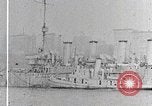 Image of New York Harbor and Brooklyn Bridge seen from steamship New York City USA, 1917, second 61 stock footage video 65675025400