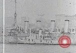 Image of New York Harbor and Brooklyn Bridge seen from steamship New York City USA, 1917, second 62 stock footage video 65675025400
