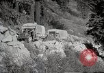 Image of U.S. Army motor transport convoy crossing mountains California United States USA, 1919, second 28 stock footage video 65675025559