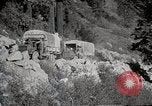 Image of U.S. Army motor transport convoy crossing mountains California United States USA, 1919, second 30 stock footage video 65675025559