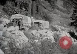 Image of U.S. Army motor transport convoy crossing mountains California United States USA, 1919, second 31 stock footage video 65675025559