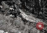 Image of U.S. Army motor transport convoy crossing mountains California United States USA, 1919, second 55 stock footage video 65675025559